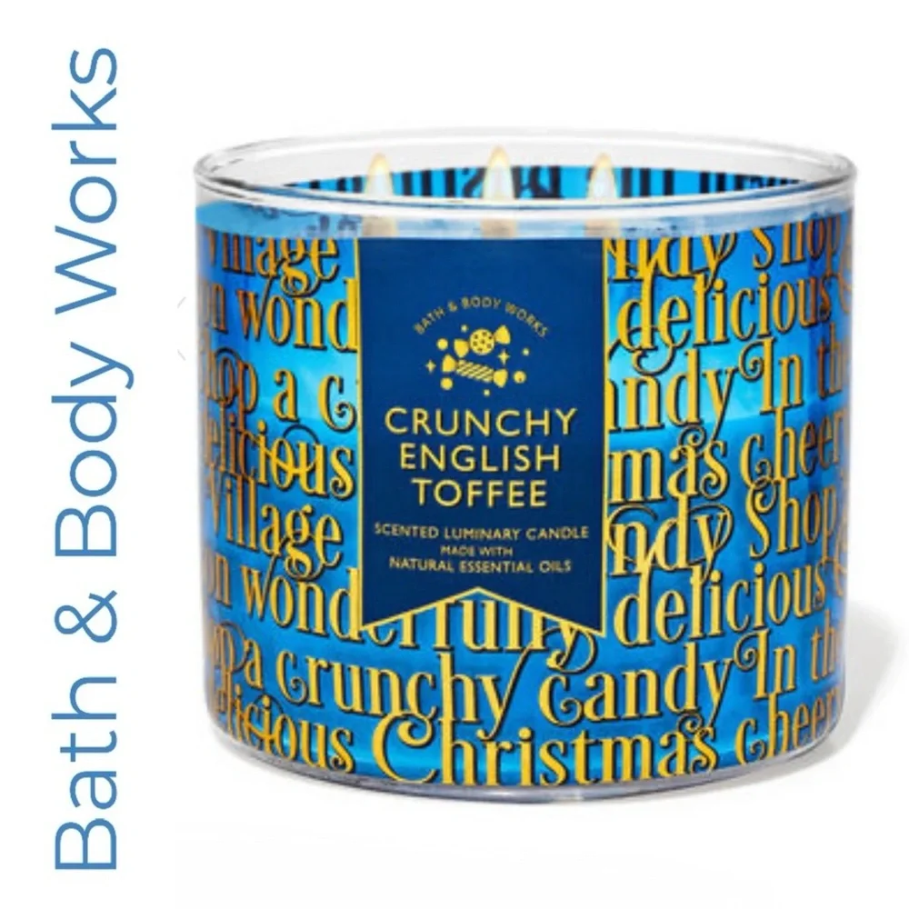 Bath & Body Works Crunchy English Toffee 3 Wick Candle